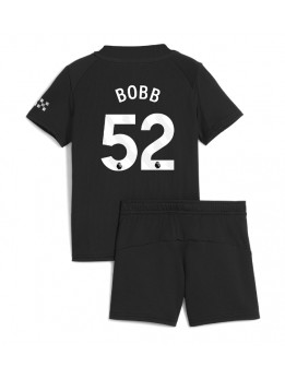 Detské Futbalové oblečenie Manchester City Oscar Bobb #52 2025-26 Krátky Rukáv - Preč (+ trenírky)